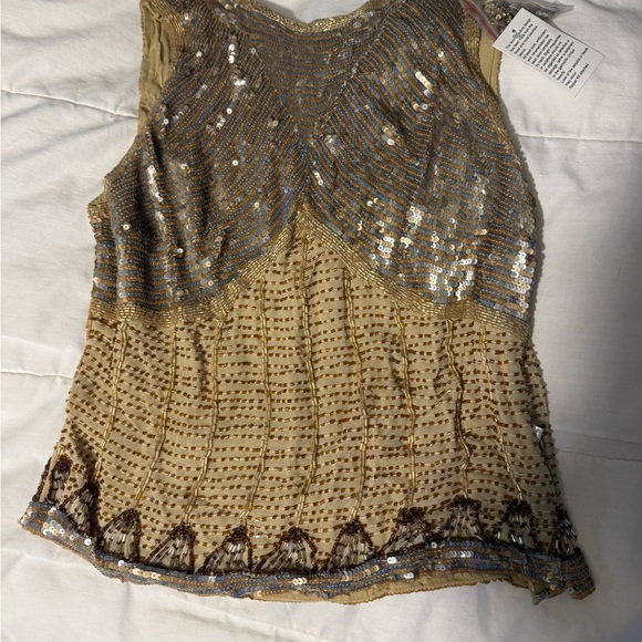 Sequined beaded handsewn silk top - Picture 10 of 10